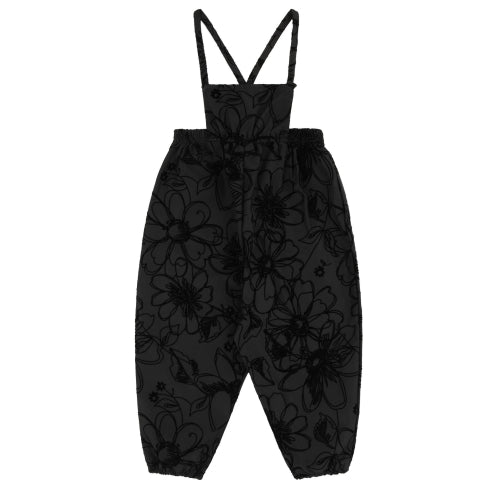 Rompp Black Velvet Print Romper Long