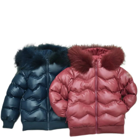 Buckingham Zig Zag Jacket- Real fur