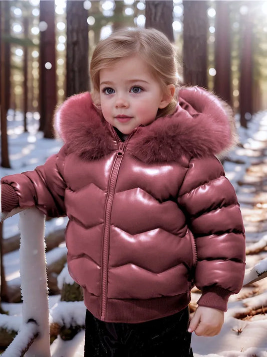 Buckingham Zig Zag Jacket- Real fur (Girl)