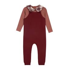 Ely's & Co French Terry Scottish Girl Overall Set