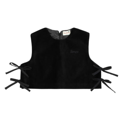 Rompp Black Velvet Preteen Crop Vest